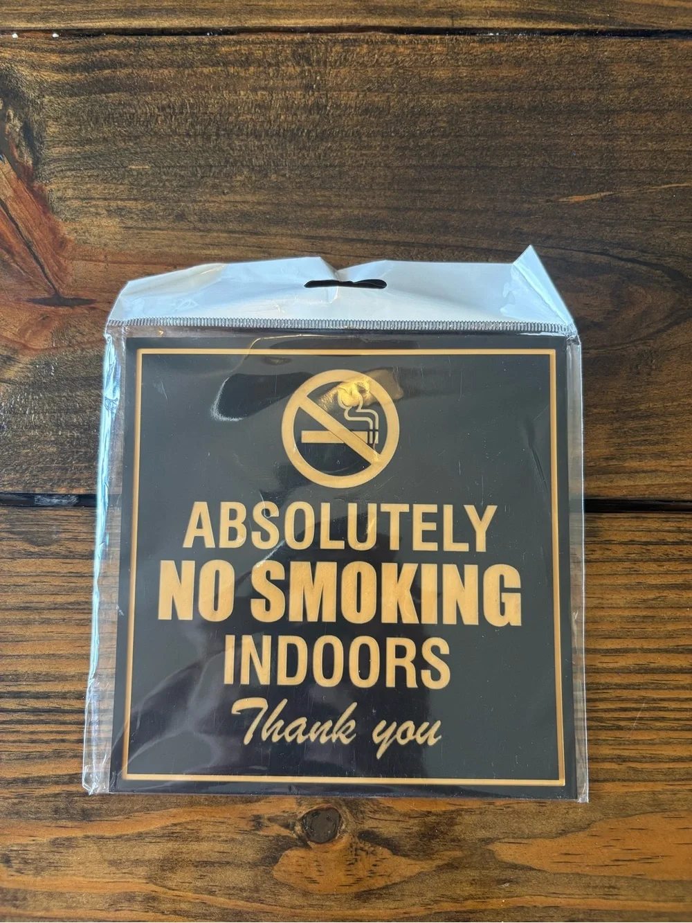 No Smoking Indoors Sign